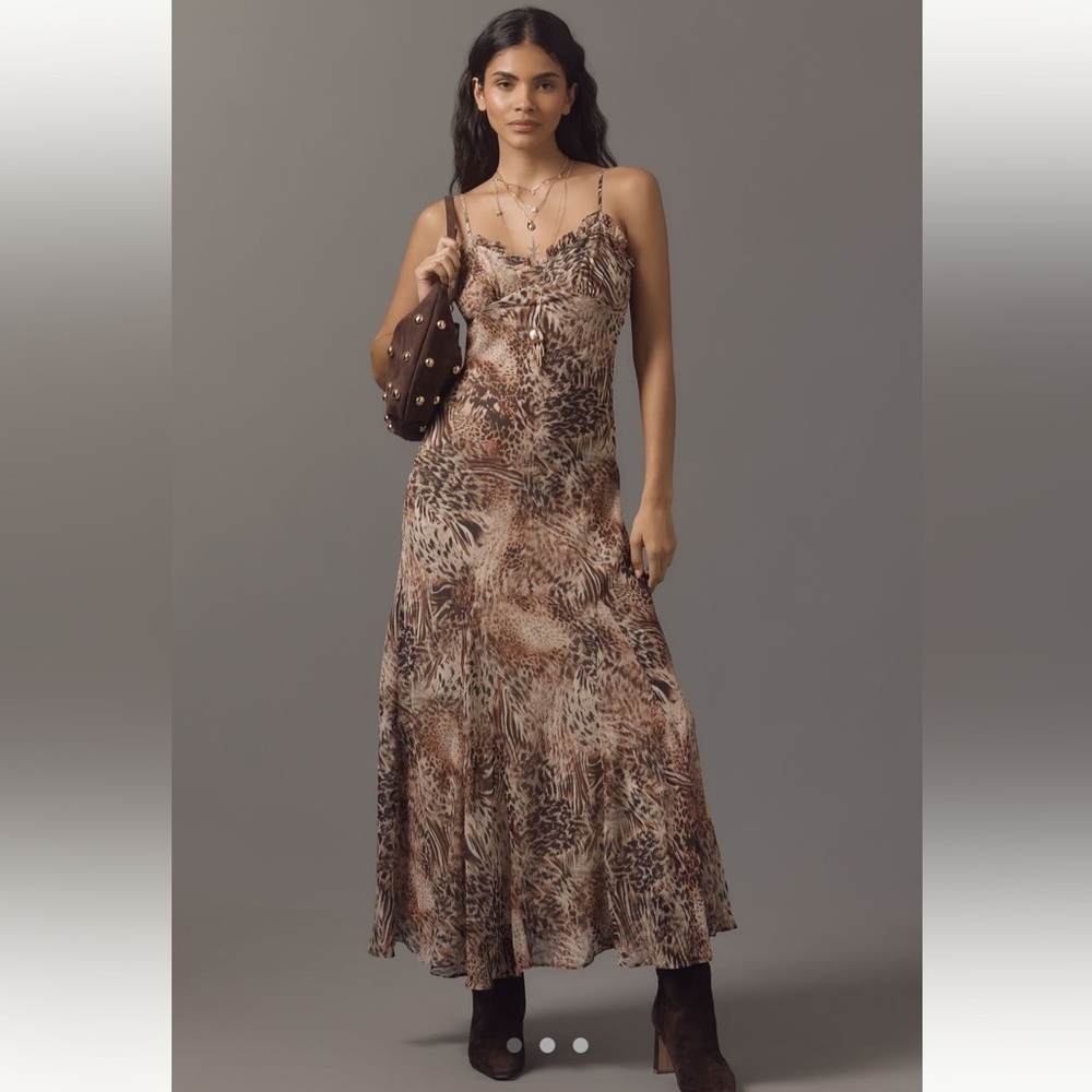 NWT Anthropologie ASTR The Label Maeryn V-Neck Slip Maxi Dress